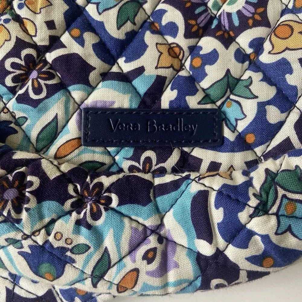 Vera Bradley Essential Sling Backpack Pouch “Lisbon Medallion Cool” Quilt Cotton